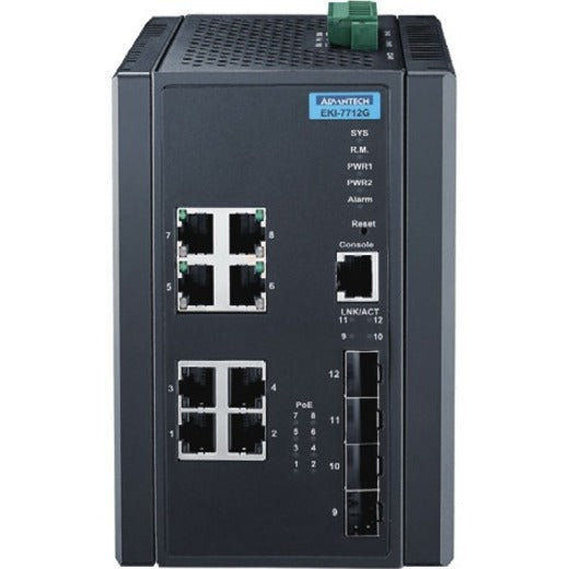 B+B SmartWorx EKI-7712G-4FMPI Ethernet Switch EKI-7712G-4FMPI-AU