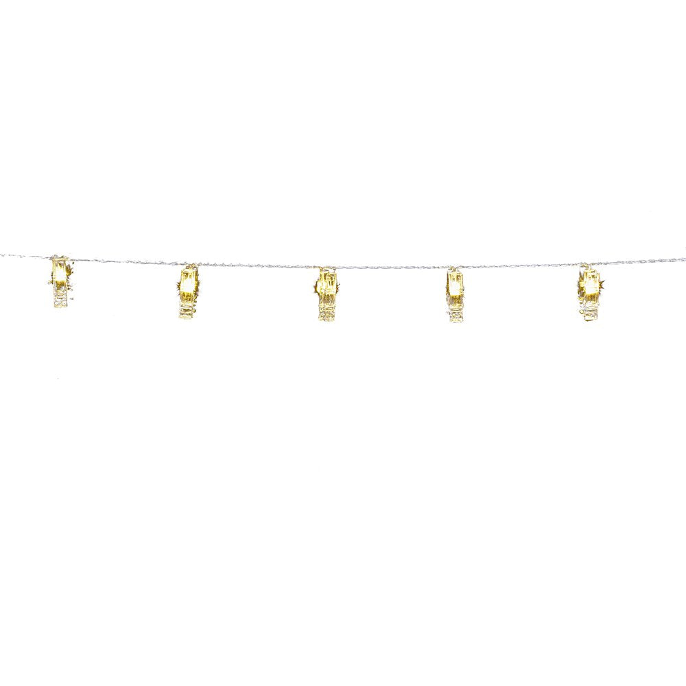 B/O 10L Plastic Clip Warm White Led Lights