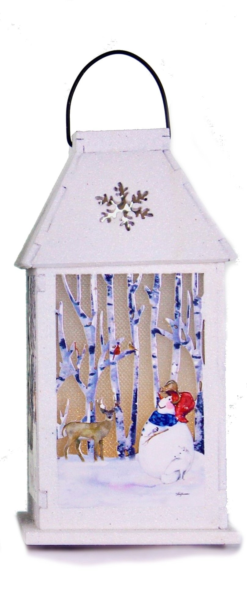 B/O Lit Lantern - Snowman