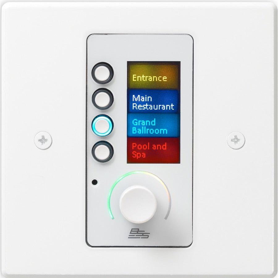 BSS EC-4BV Ethernet Controller with 4 Buttons and Volume Control BSSEC4BV-WHT-M