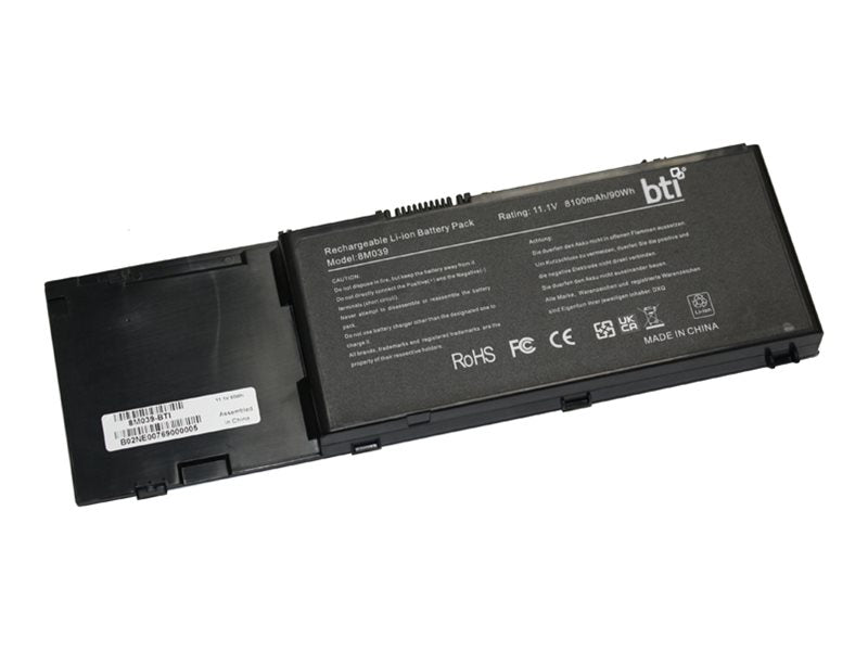 BTI - Notebook battery (equivalent to: Dell 312-0873, Dell 312-0868, Dell J012F, Dell 8M039, Dell C565C, Dell KR854,