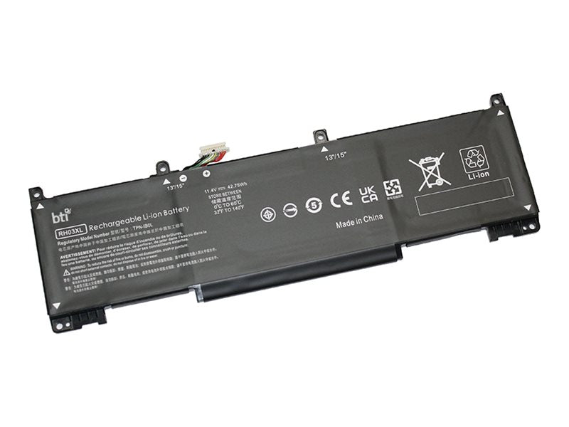 BTI - Notebook battery (equivalent to: HP M75599-005) - lithium ion - 3-cell - 3750 mAh - 42.75 Wh M75599-005-BTI