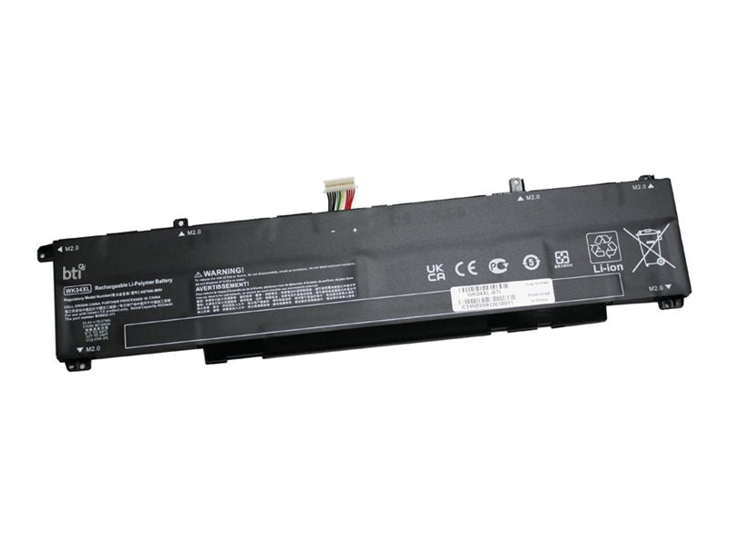BTI - Notebook battery (equivalent to: HP WK04XL) - lithium ion - 4-cell - 4550 mAh - 70.07 Wh WK04XL-BTI