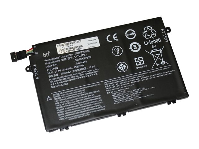 BTI - Notebook battery (equivalent to: Lenovo 01AV445) - lithium ion - 3-cell - 4050 mAh - 45 Wh 01AV445-BTI