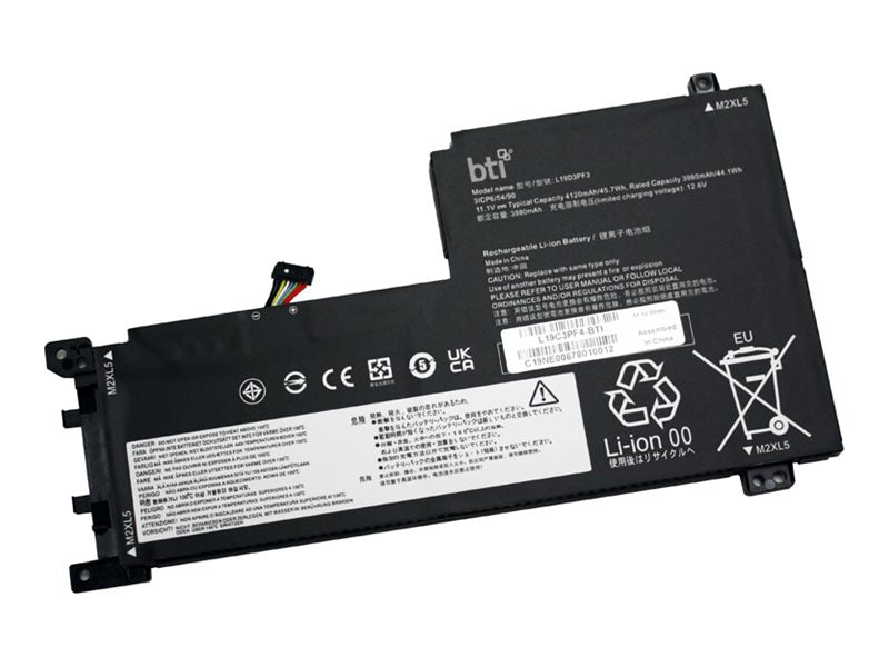 BTI - Notebook battery (equivalent to: Lenovo L19C3PF4) - lithium ion - 3-cell - 3960 mAh - 44 Wh L19C3PF4-BTI