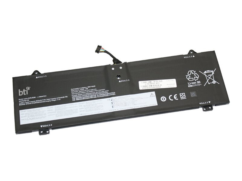 BTI - Notebook battery (equivalent to: Lenovo L19C4PDC) - lithium ion - 4-cell - 3320 mAh - 51 Wh - for Lenovo Yoga 7 14ACN6 L19C4PDC-BTI