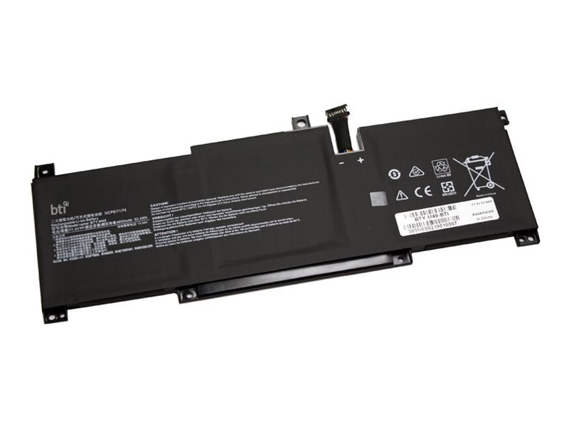 BTI - Notebook battery (equivalent to: MSI BTY-M49) - lithium ion - 3-cell - 4600 mAh - 52.4 Wh BTY-M49-BTI