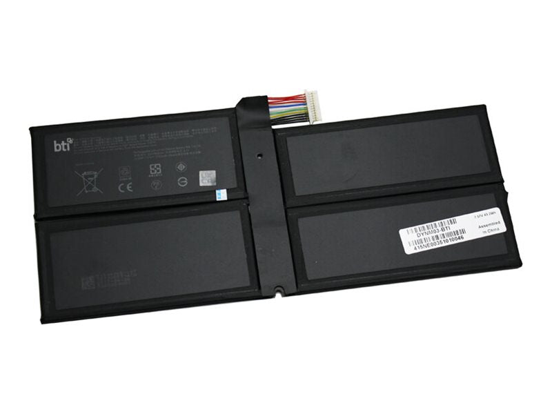 BTI - Notebook battery (equivalent to: Microsoft DYNM03) - lithium ion - 4-cell - 5705 mAh - 43.2 Wh - for P/N: QWV-00007 DYNM03-BTI