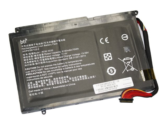 BTI - Notebook battery (equivalent to: Razer RC30-0220) - lithium ion - 6-cell - 6140 mAh - 70 Wh RC30-0220-BTI