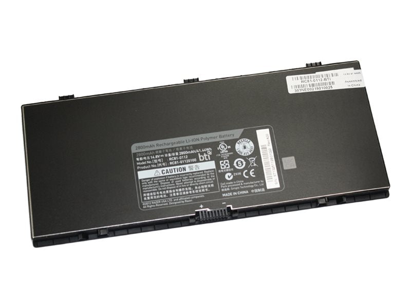 BTI - Notebook battery (equivalent to: Razer RC81-0112, Razer AHA44128036) - lithium ion - 4-cell - 2800 mAh - 41.44 Wh RC81-0112-BTI