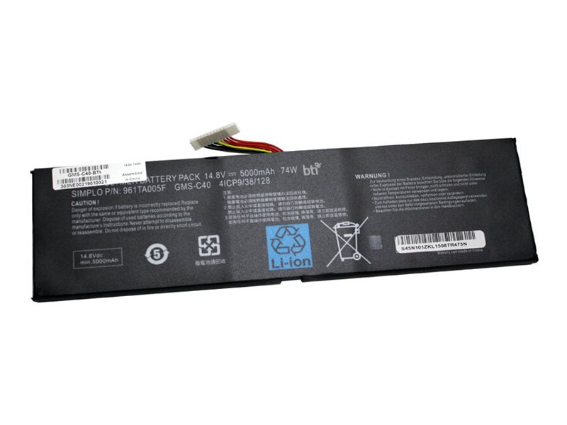 BTI - Notebook battery (equivalent to: Razer RZ09-0099, Razer RZ09-00991101, Razer RZ09-00991102, Razer RZ09-0117, Razer RZ09-01171E11) GMS-C40-BTI