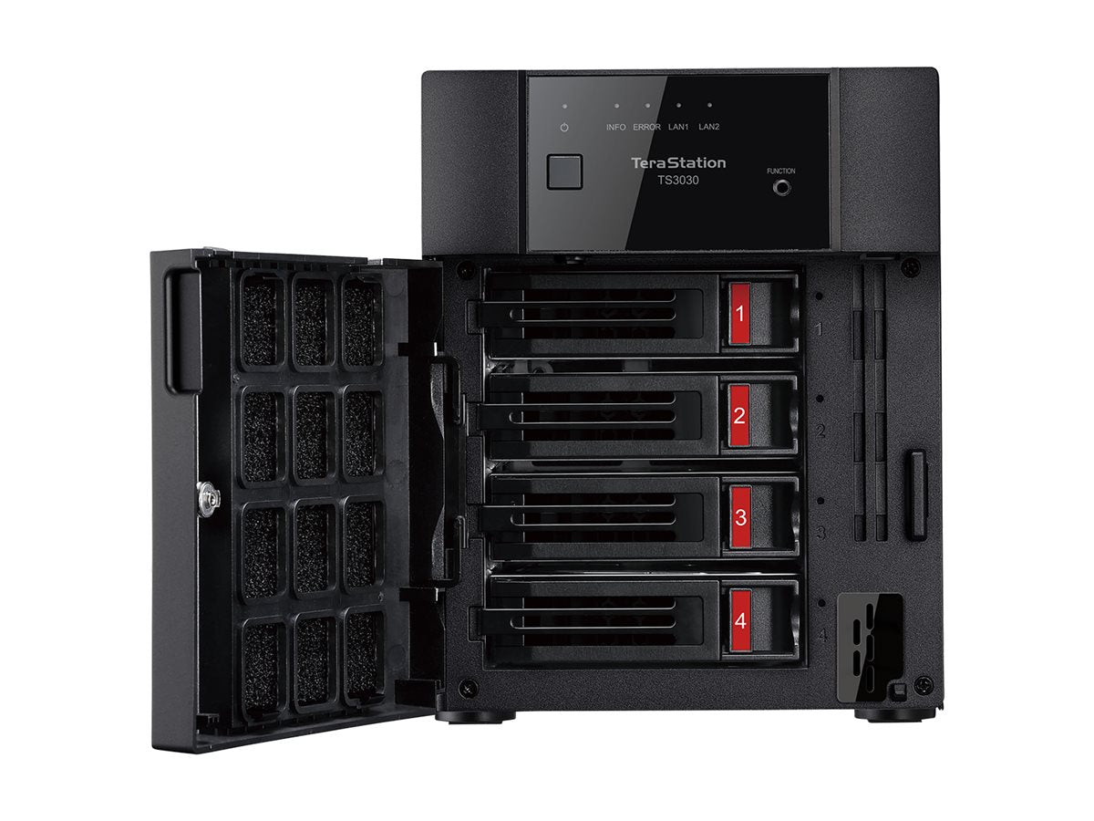 BUFFALO TeraStation 3030 Series TS3430DN - NAS server - 4 bays - 4 TB - HDD 2 TB x 2 - RAID 1, RAID 0, JBOD, 5, 6, 10 - RAM 2 TS3430DN0402