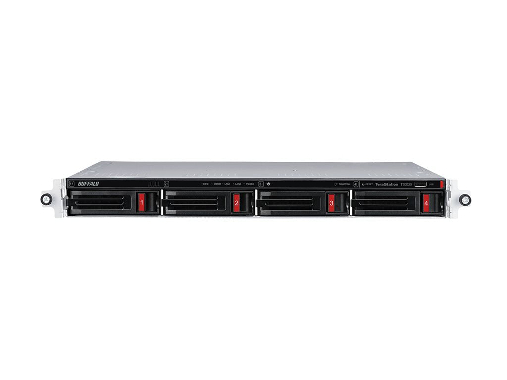 BUFFALO TeraStation 3030 Series TS3430RN - NAS server - 4 bays - 16 TB - rack-mountable - HDD 8 TB x 2 - RAID 1, RAID 0, JBOD, TS3430RN1602