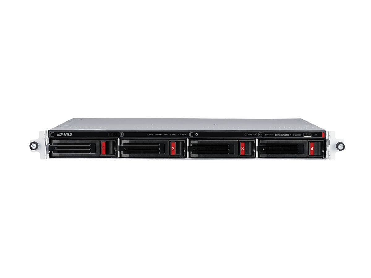 BUFFALO TeraStation 3030 Series TS3430RN - NAS server - 4 bays - 32 TB - rack-mountable - HDD 8 TB x 4 - RAID 1, RAID 0, JBOD, TS3430RN3204