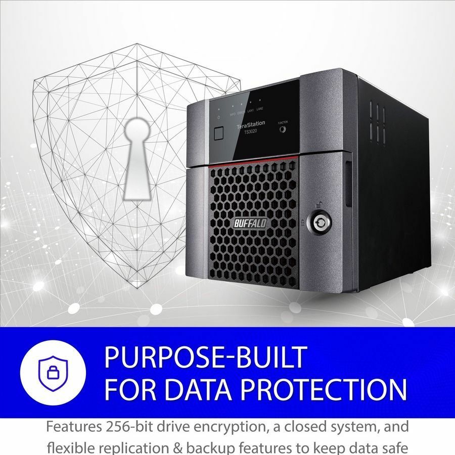 BUFFALO TeraStation 3220DN 2-Bay Desktop NAS 16TB (2x8TB) with HDD NAS Hard Drives