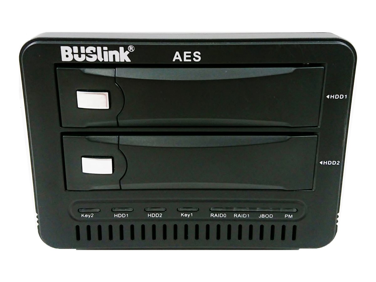 BUSlink CipherShield CSE-40TB2G2 - Hard drive array - 40 TB - 2 bays (SATA-600) - HDD 20 TB x 2 - SATA 6Gb/s, USB 3.2 Gen 2 (external)
