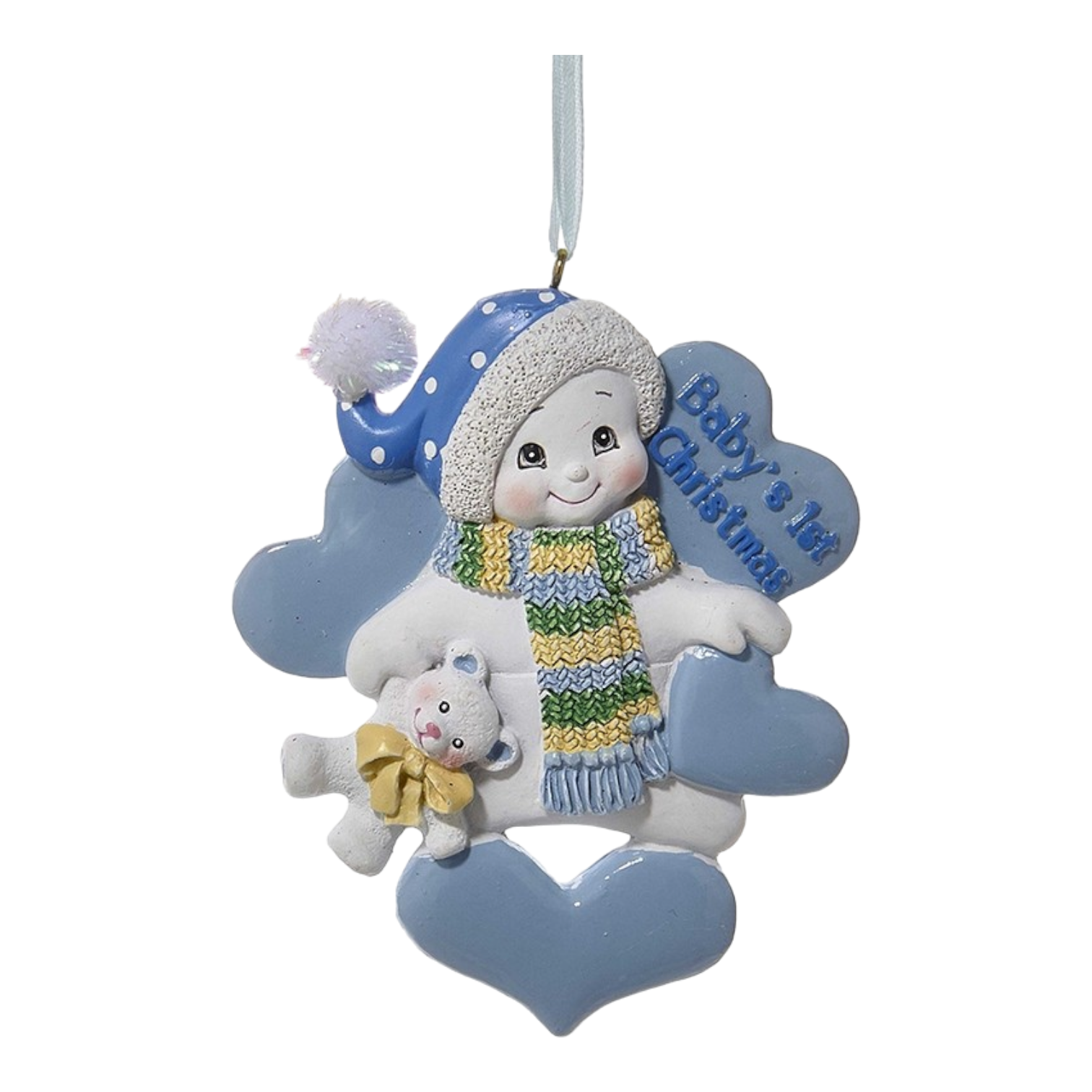 Baby's 1st Christmas - Snowman Ornament - Blue