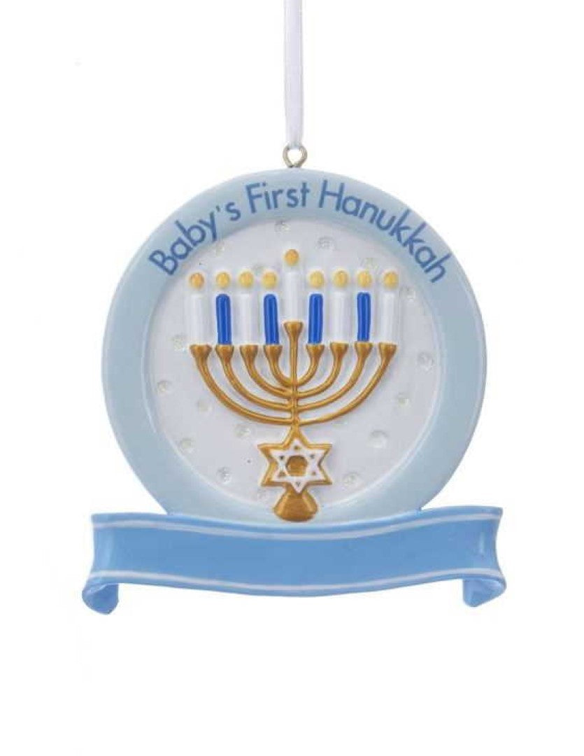Baby's First Hanukkah Ornament Pink