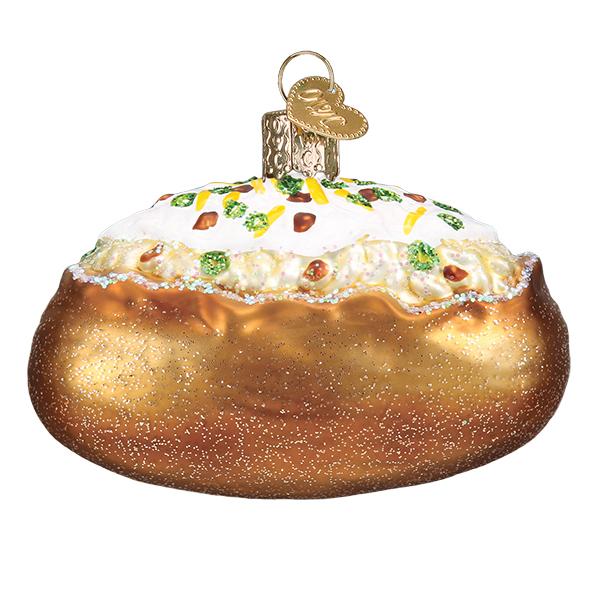 Baked Potato Glass Ornament