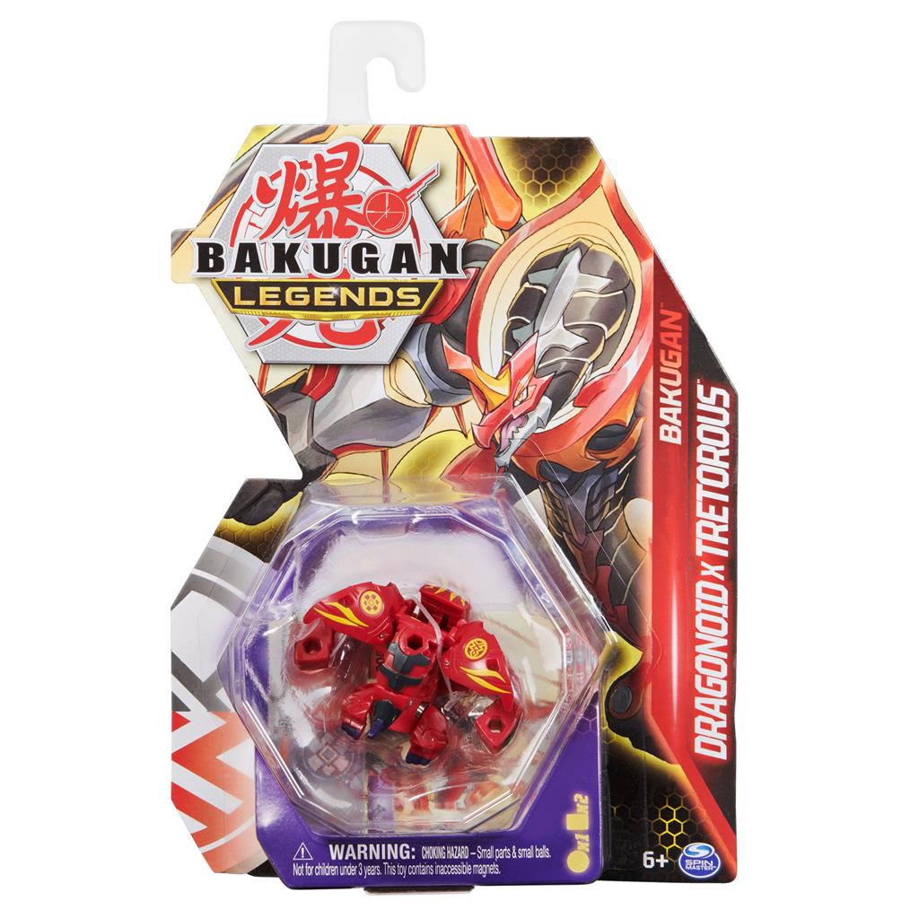 Bakugan Legends Dragonoid X Tretorous 2-inch-Tall Collectible Action Figure and Trading Cards