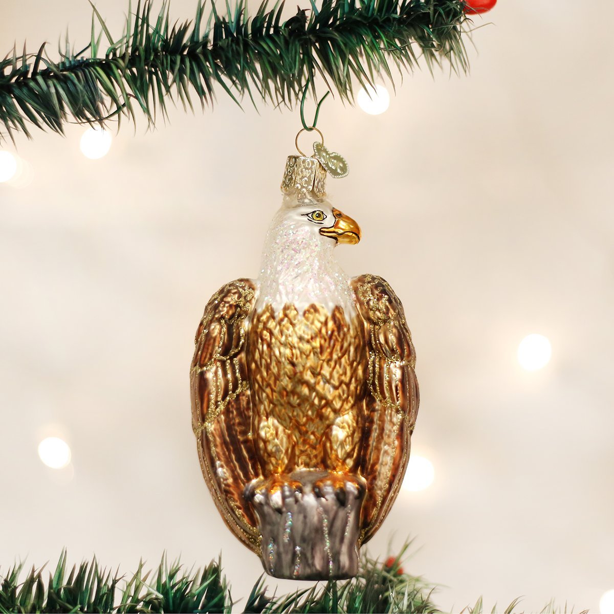 Bald Eagle Glass Ornament