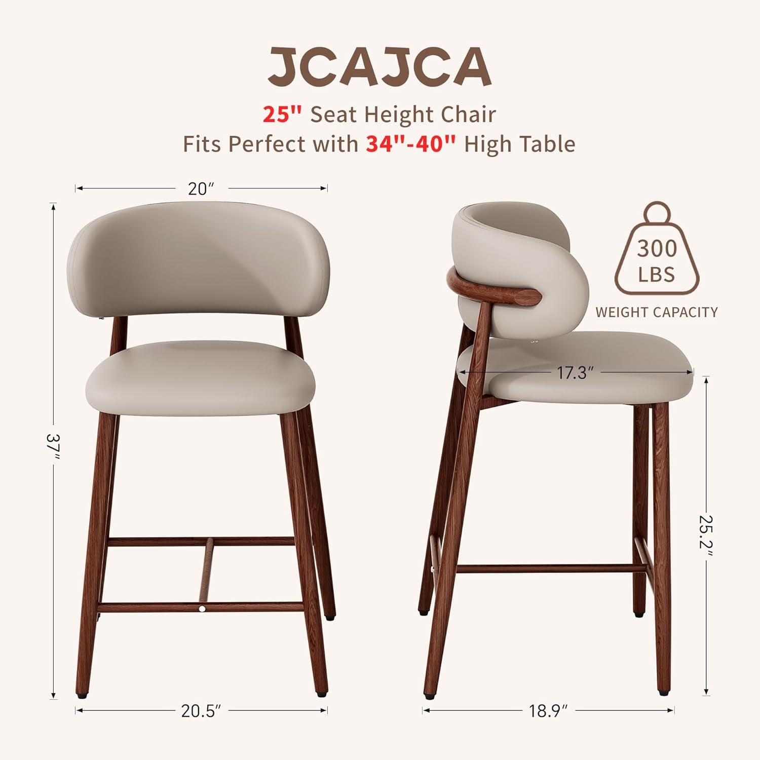 Bar Stools Set Of 4 Counter Height Metal Kitchen Bar Stools 26 Inch Walnut Khaki
