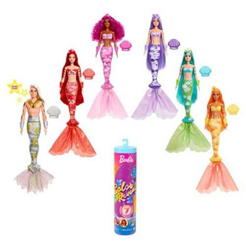 Barbie Color Reveal Mermaid Doll with Surprise Accessories for Kids