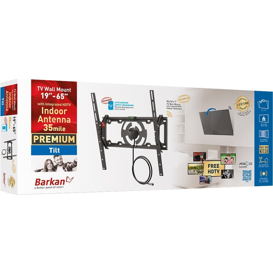 Barkan Wall Mount for TV, Flat Panel Display, Curved Screen Display - Black TVA31