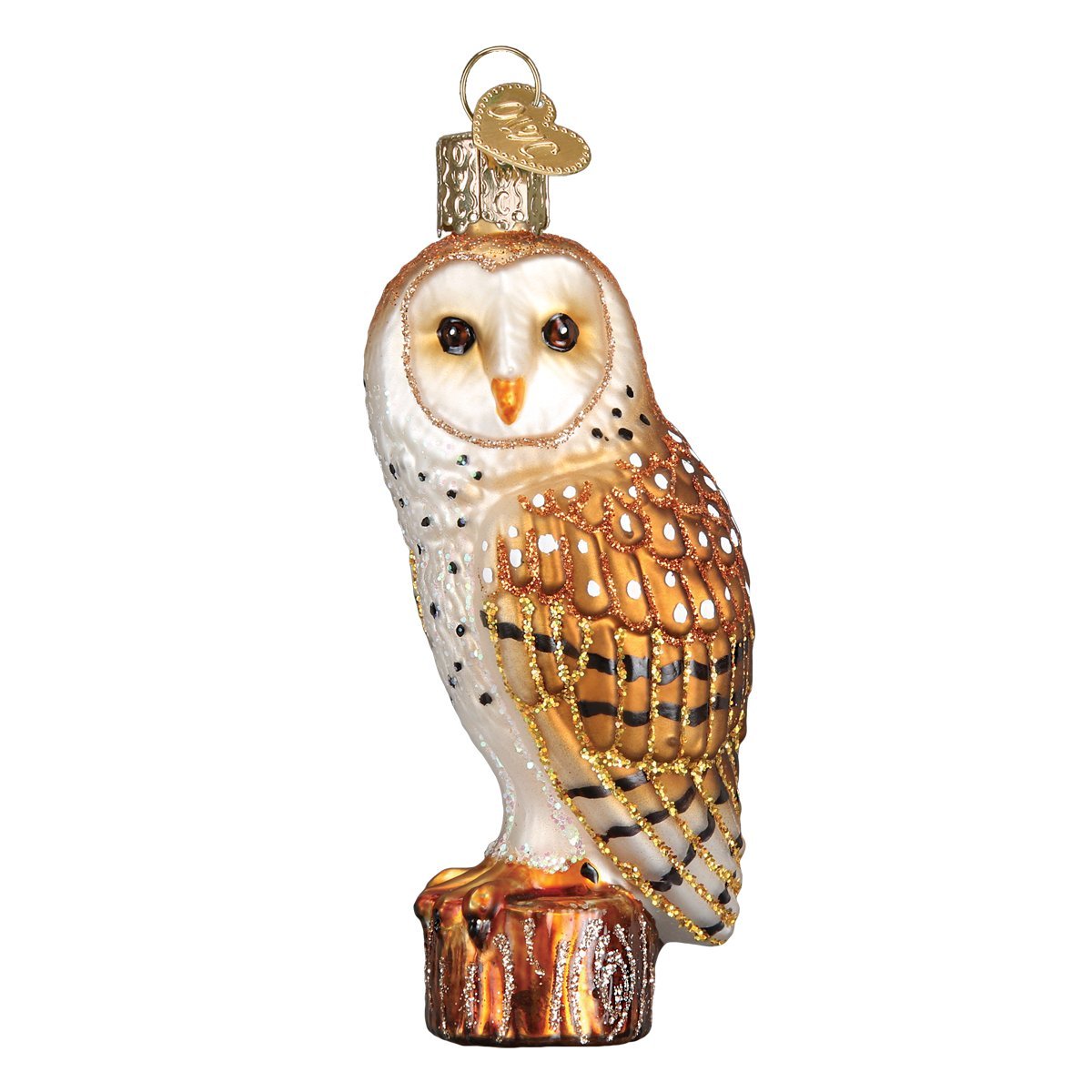 Barn Owl Glass Ornament