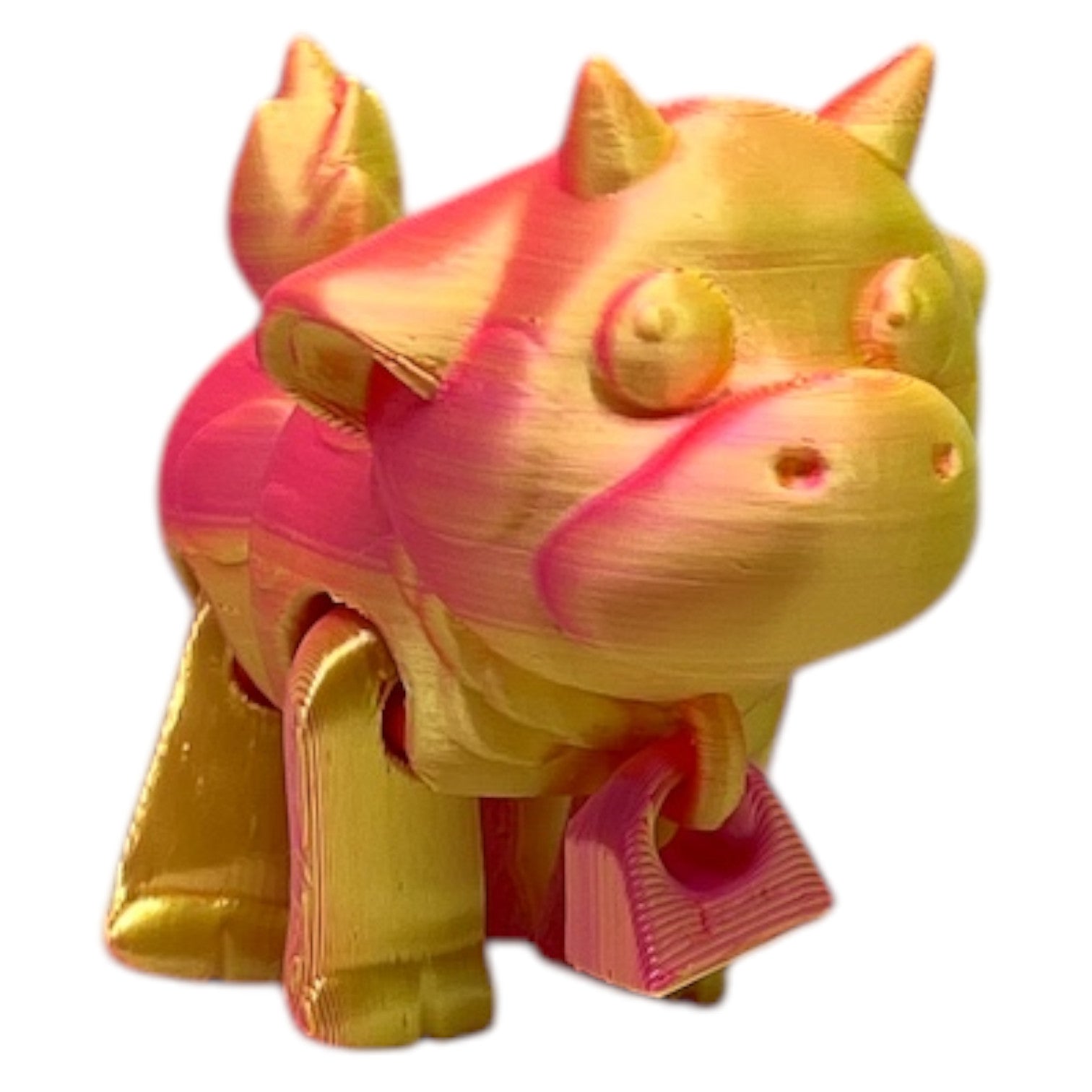 Barnyard Cow - Yellow / Pink