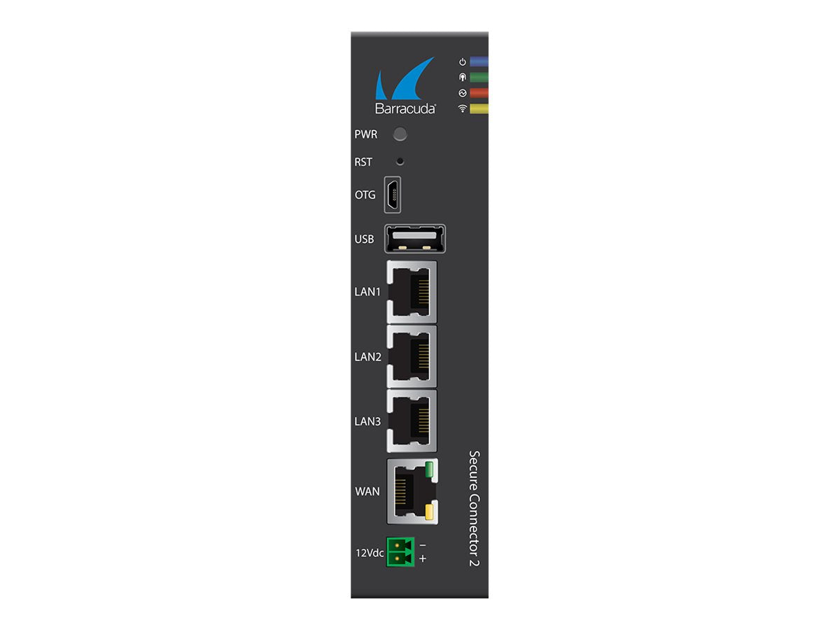 Barracuda Secure Connector SC2.0 - Security appliance - 3 ports - 1GbE - DC power - rail mountable BNGFSC20A