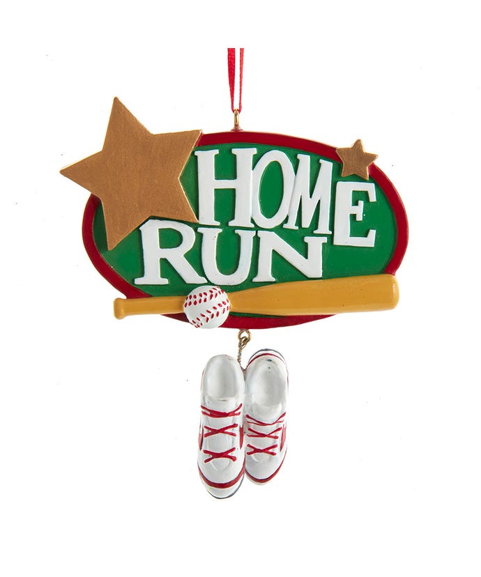 Baseball " Home Run" Ornament