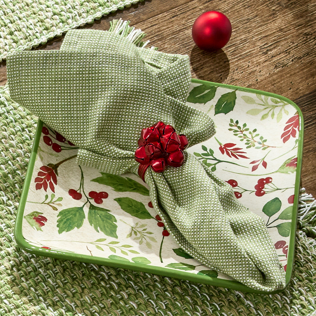 Basketweave Evergreen Napkin