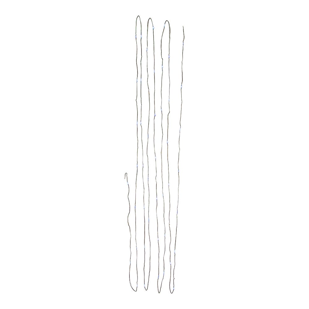 Battery Operated 50-Light Cool White Soft Twinkle Fairy LED Green Wire Light Set