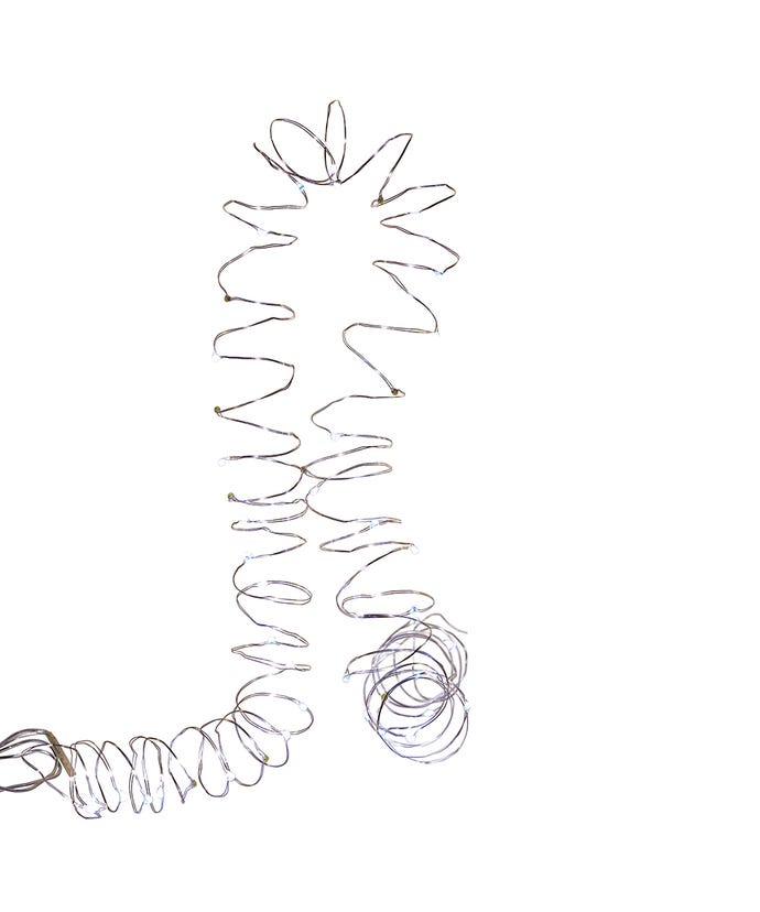 Battery-Operated 50-Light LED Fairy Flashing Light Set - Cool White