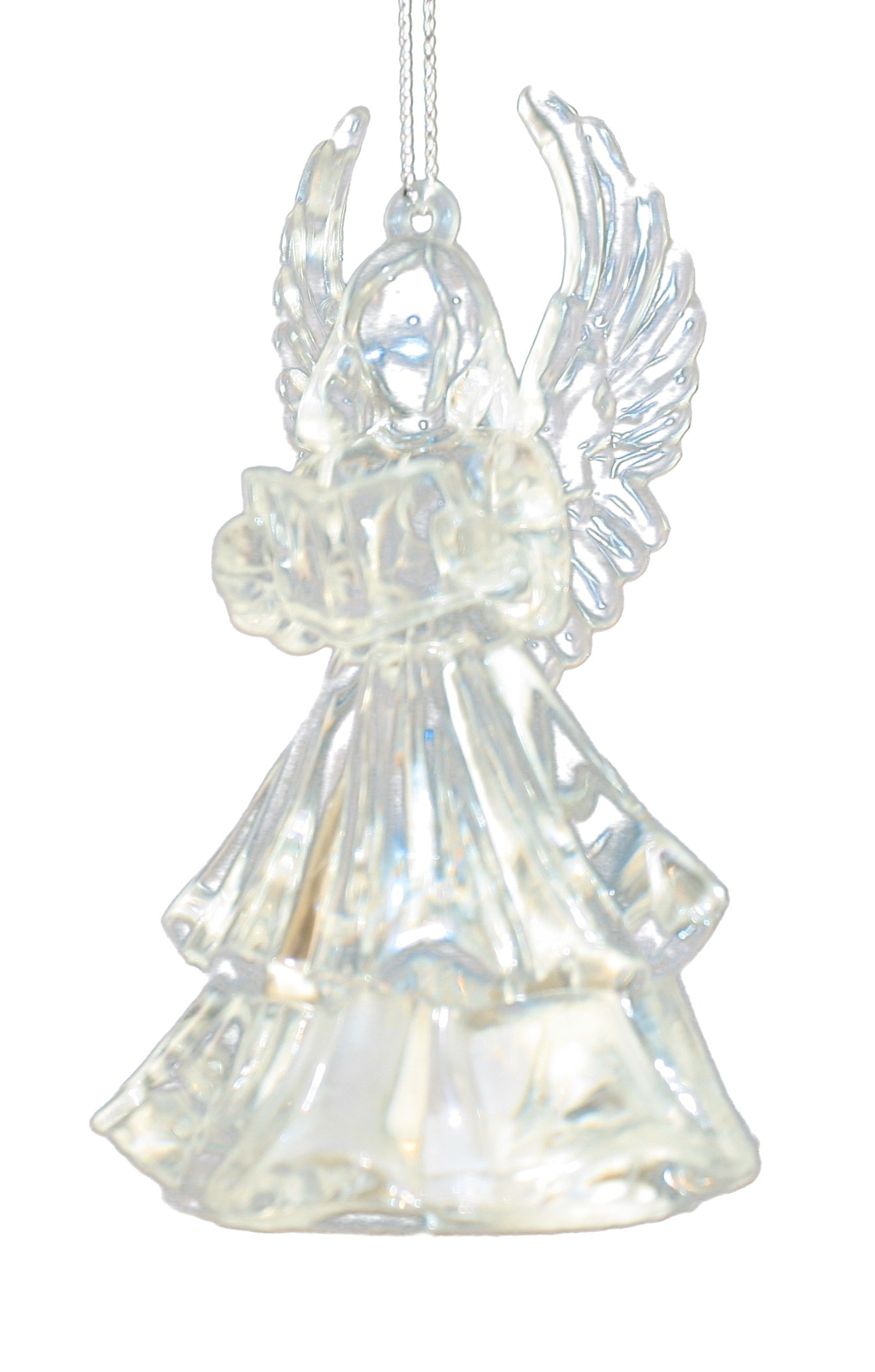 Battery-Operated LED Angel Ornament - Trumpet