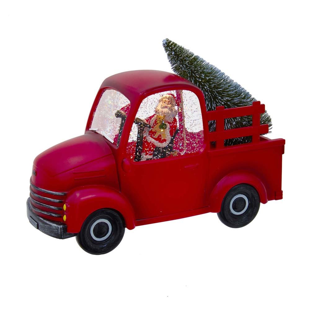 Battery-Operated LED Santa Truck Waterglobe