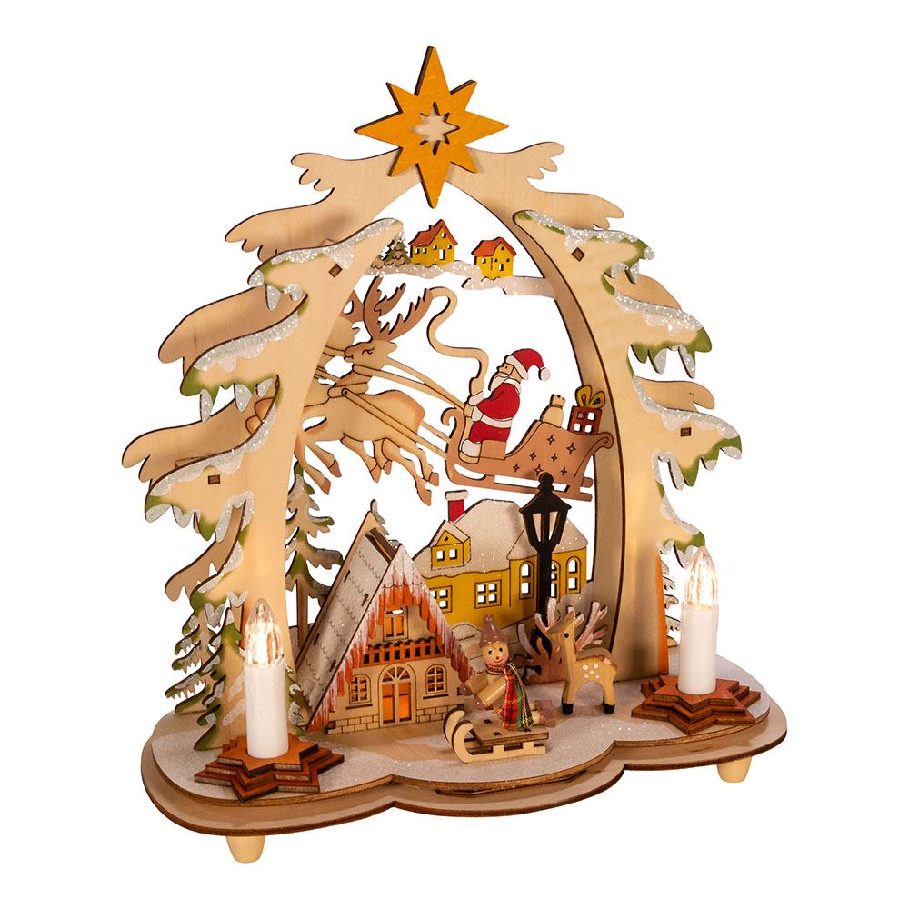 Battery-Operated LED Village House