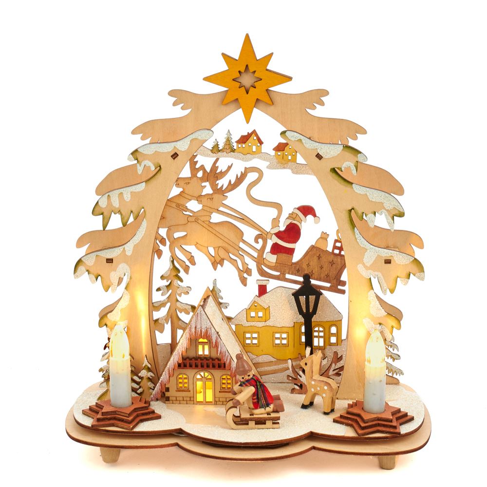 Battery-Operated LED Village House