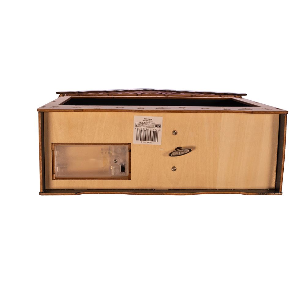 Battery-Operated Wooden Musical LED House