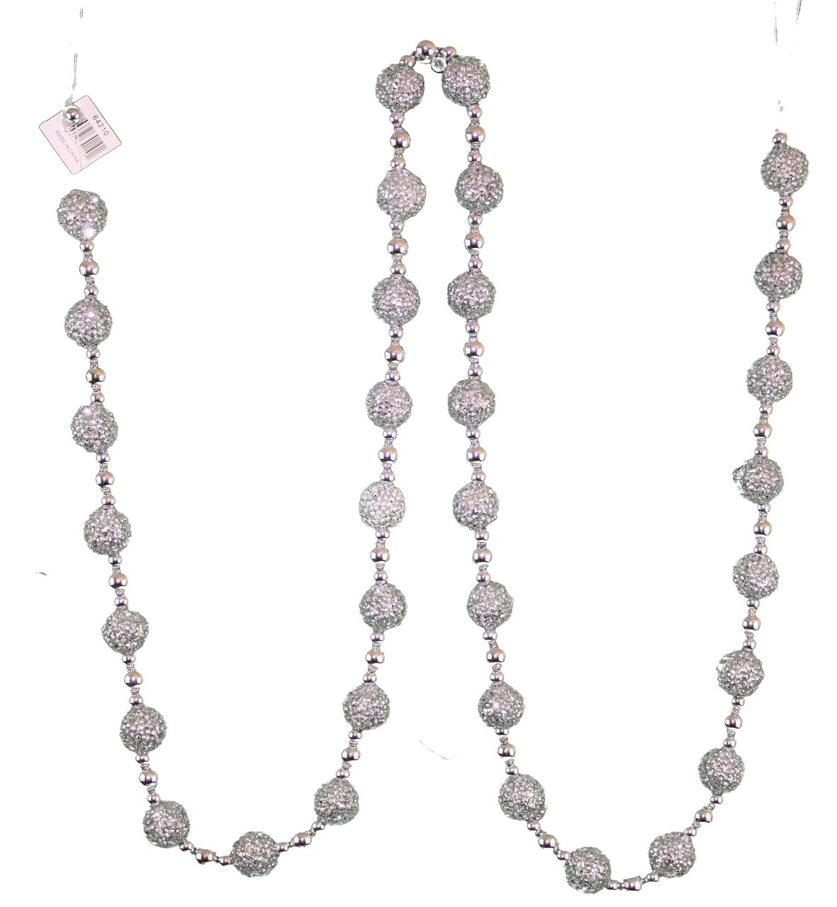 Beaded Garland Silver - 72"