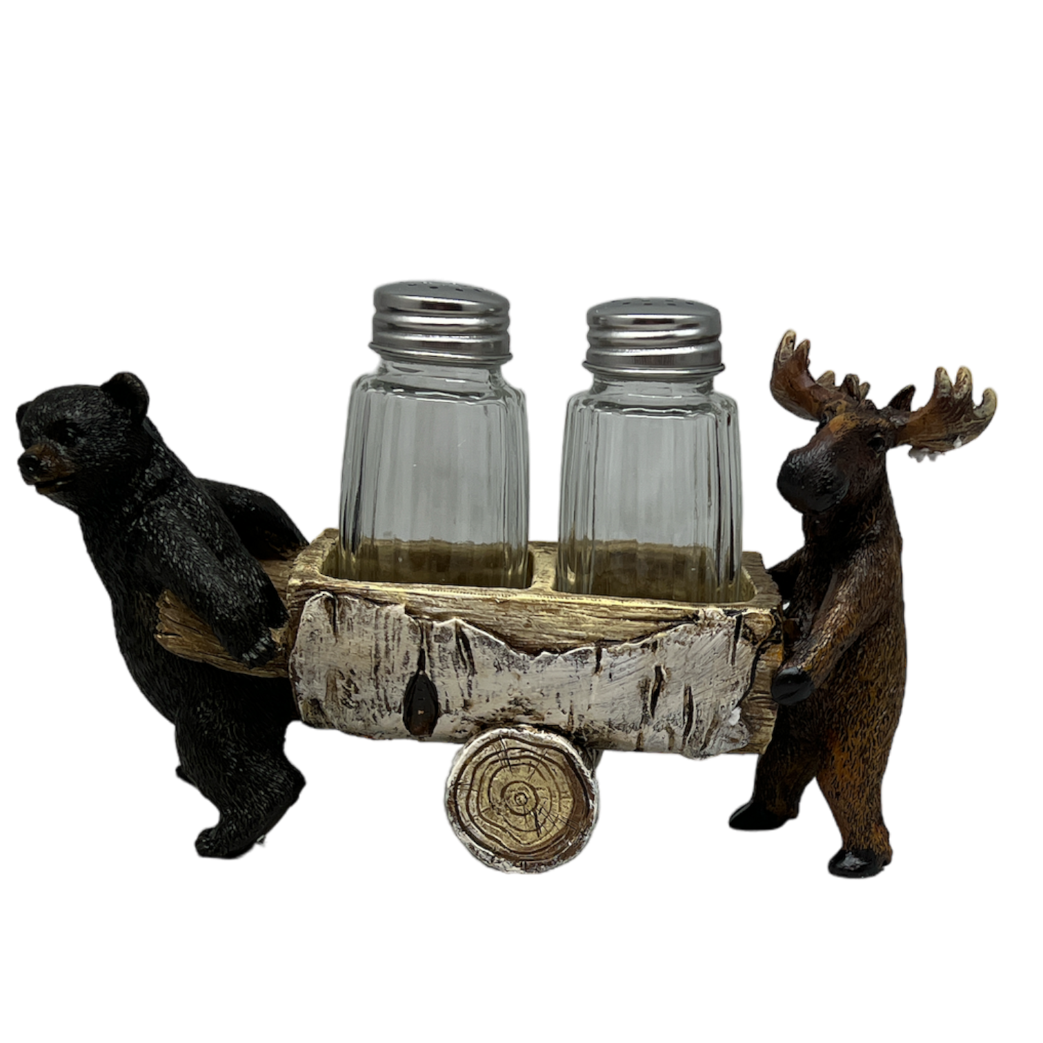 Bear And Moose Salt and Pepper Shaker Holder