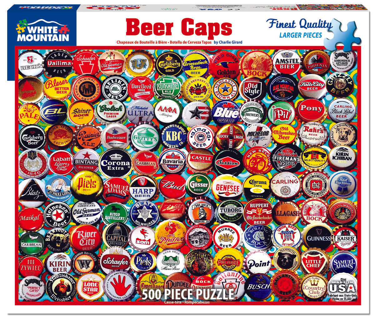 Beer Bottle Caps - 550 Piece Jigsaw Puzzle