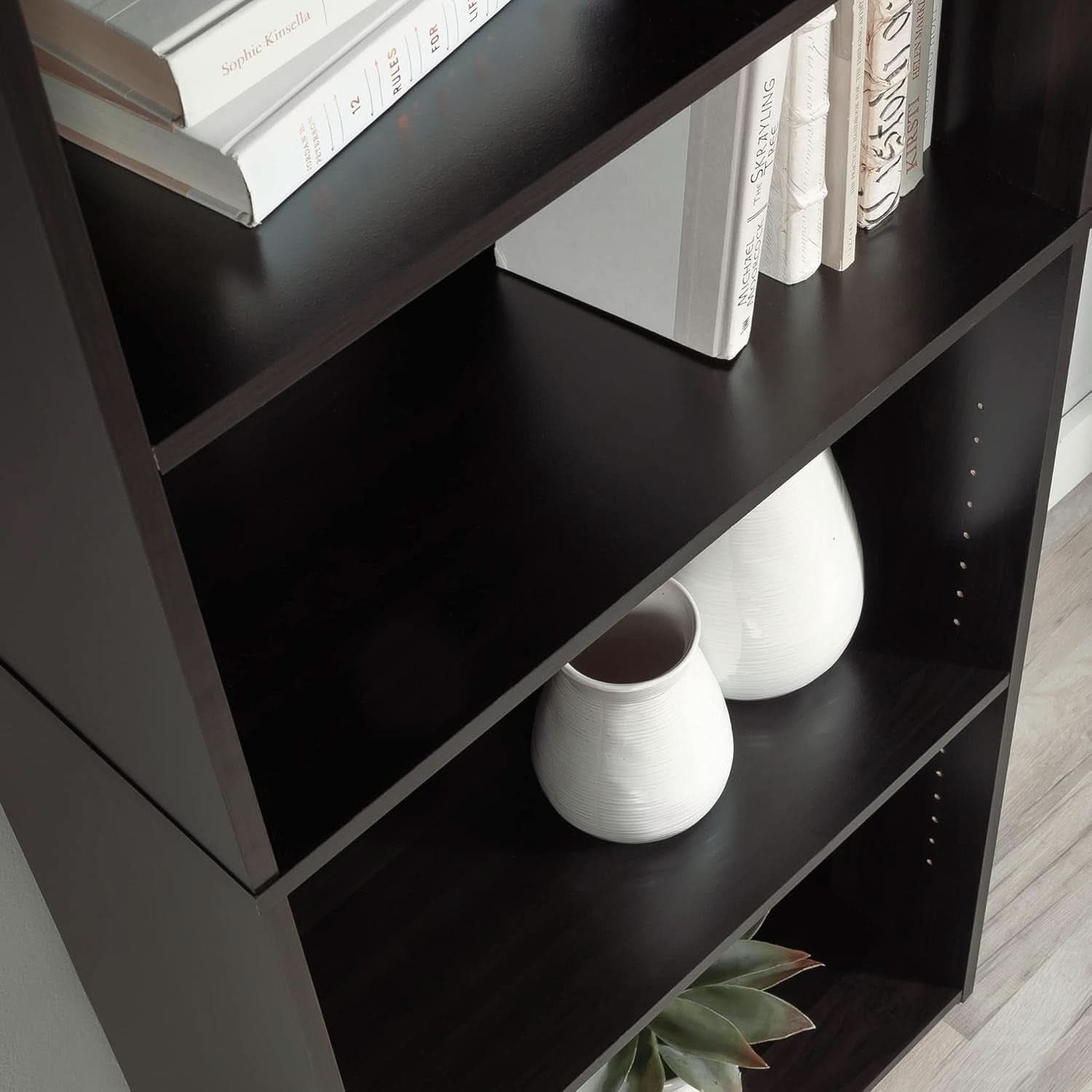 Beginnings Cinnamon Cherry 3 Shelf Bookcase With Adjustable Shelves