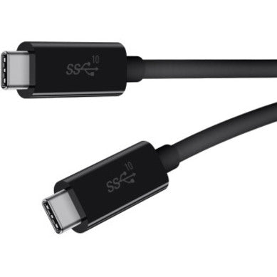Belkin 100W USB-C to USB-C Cable - USB 3.1 - 10 Gbps - 4K Audio/Video - M/M - 1m/3.3ft - Black F2CU052BT1M-BLK