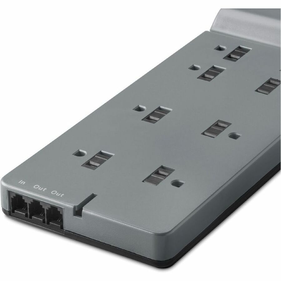 Belkin 8 Outlet Home/Office Surge Protector With Telephone Protection - 8 x AC Power -