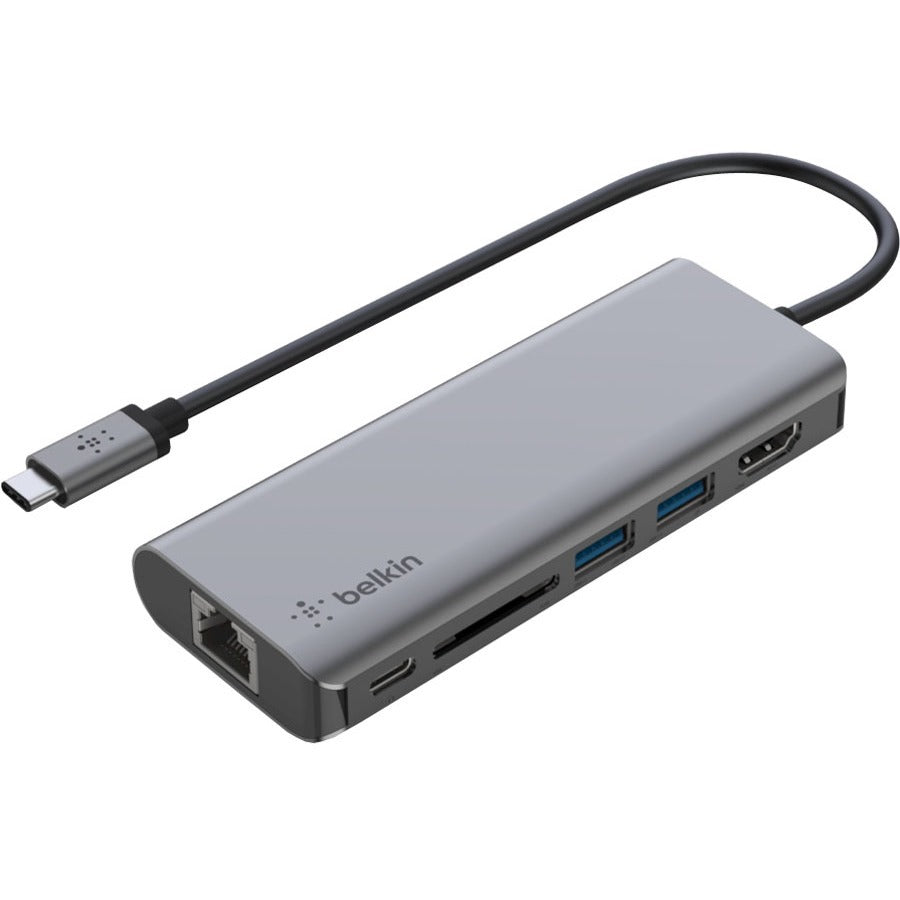 Belkin Avc008Btsgy Interface Hub Usb 3.2 Gen 1 (3.1 Gen 1) Type-C 5000 Mbit/S Black, Grey