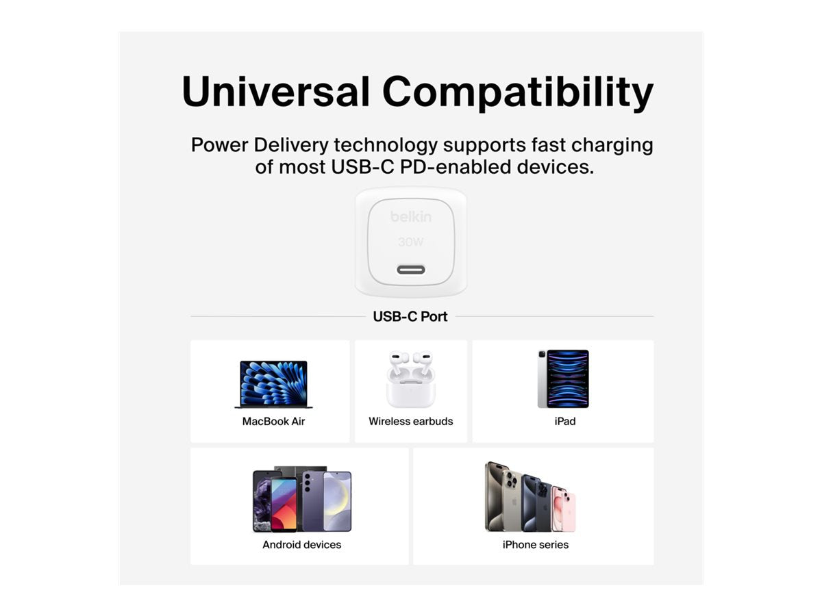 Belkin BoostCharge Compact USB-C Wall Charger 30W