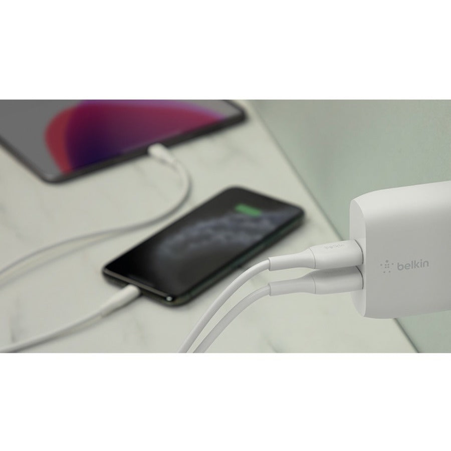 Belkin BoostCharge Dual USB-A Wall Charger 24W (USB-A to Micro-USB cable included) - Power Adapter WCE002DQ1MWH