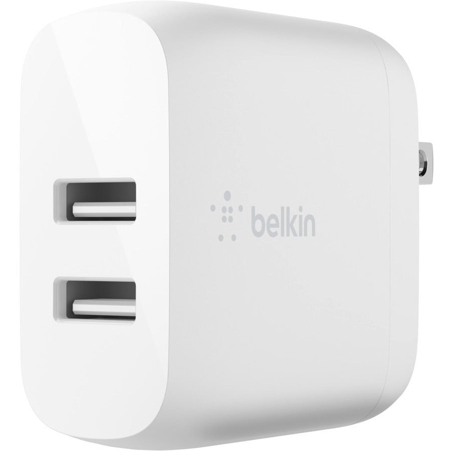 Belkin BoostCharge Dual USB-A Wall Charger 24W (USB-A to Micro-USB cable included) - Power Adapter WCE002DQ1MWH